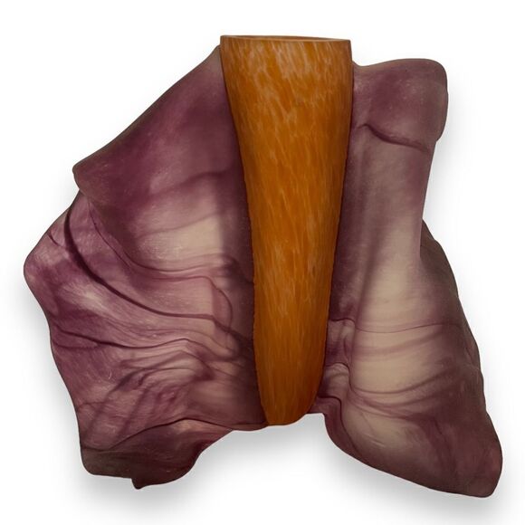 Susan Rankin Studio Art Glass Winged Vessel Bud Vase - Picture 2 of 5